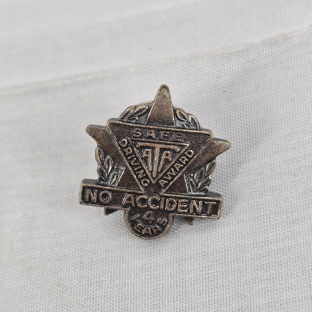Vintage ATA American Trucking Association 4 Year Safe Driving Award Pin Bronze